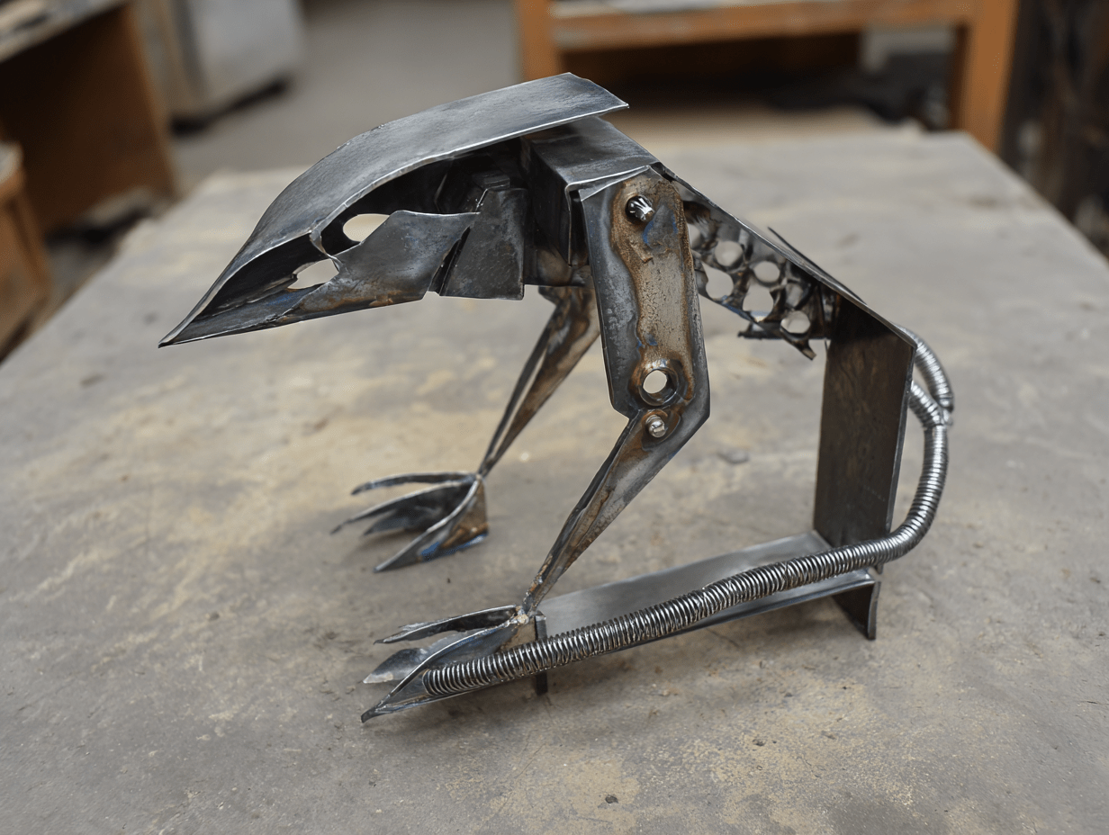 Artistic representation of welding heat and metalworking process