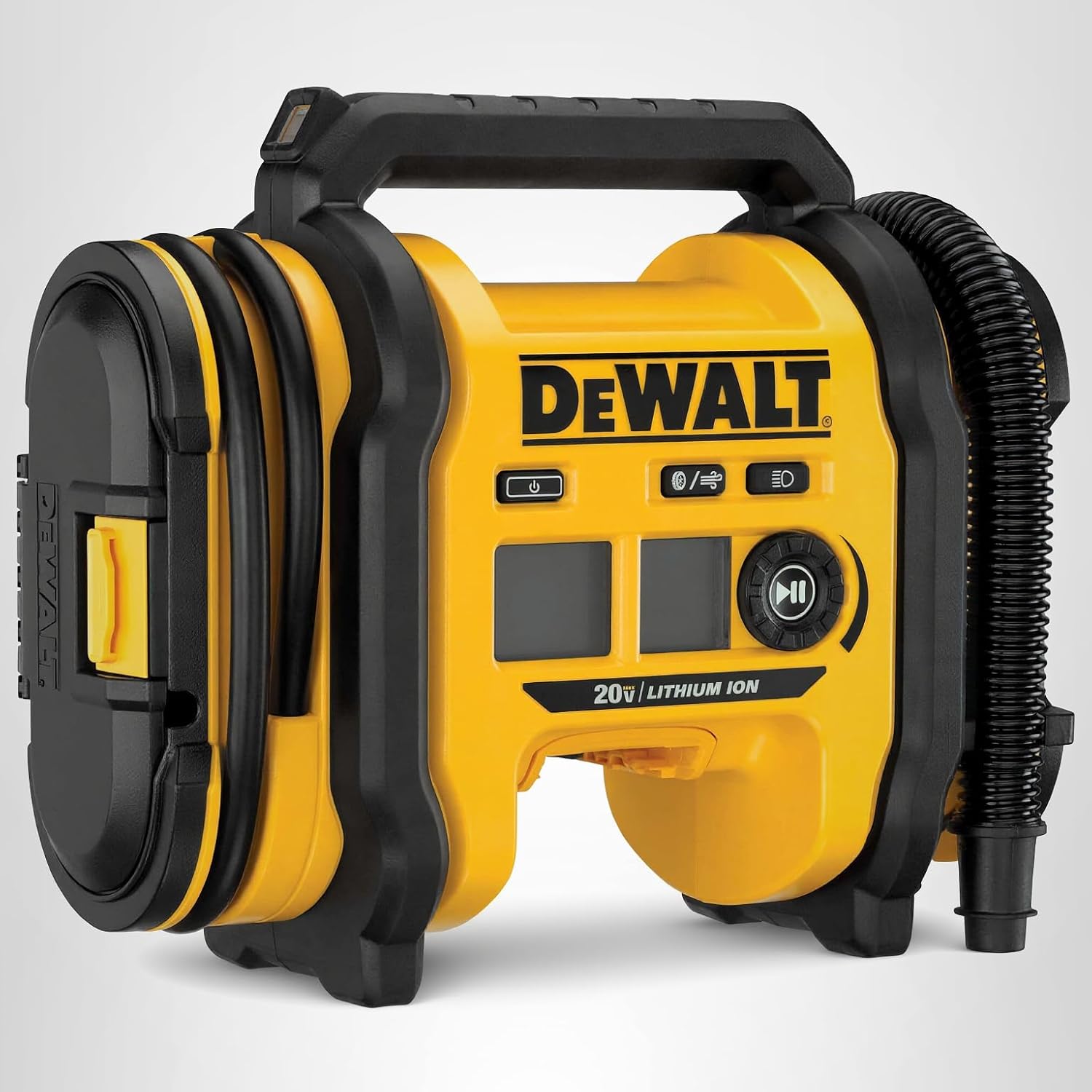 Portable tire inflator showing small CFM requirements for inflation tasks and light duty air tools