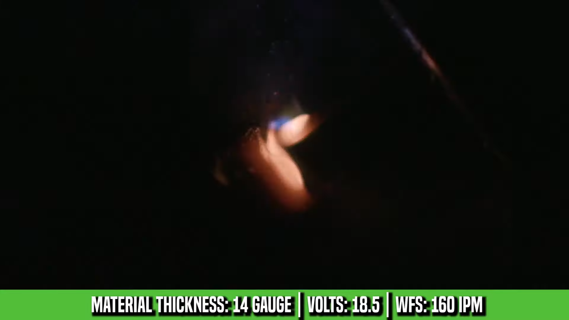 MIG welder in action showing proper wire speed and voltage settings