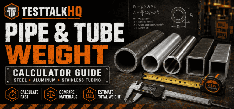 Pipe & Tube Weight Calculator Guide: Calculate Weight for Steel, Aluminum & Stainless Tubing