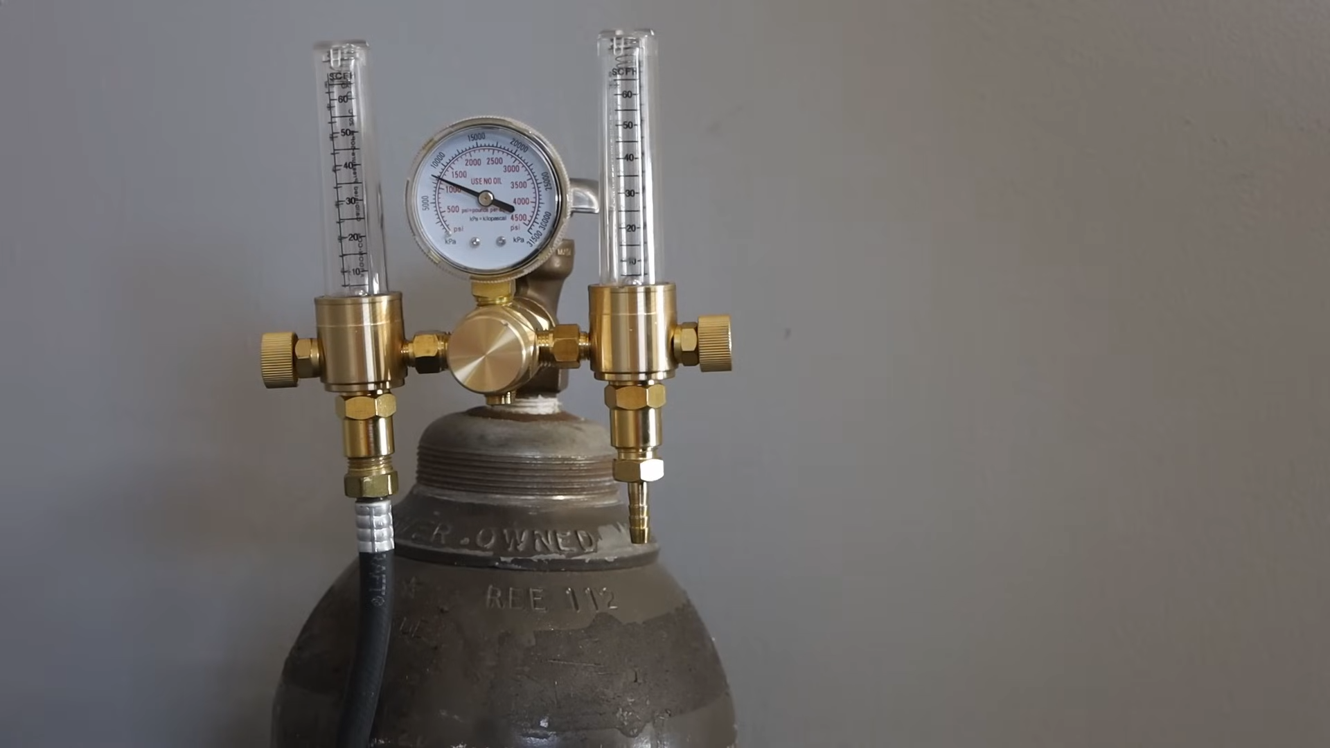 Welding gas cylinders showing different sizes and types for MIG and TIG welding applications