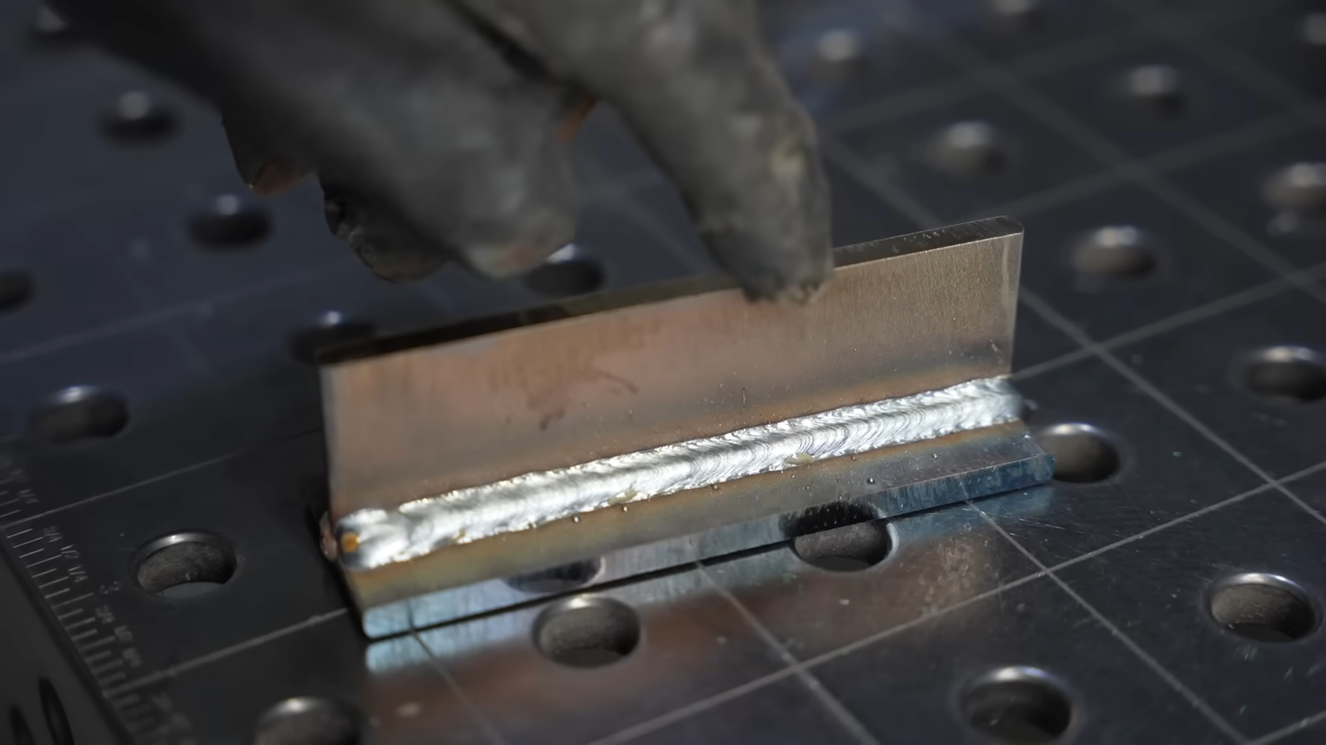 Good quality MIG weld showing proper penetration fusion and bead appearance