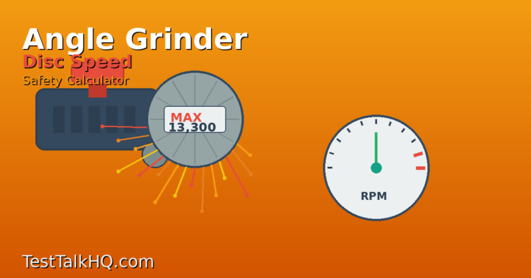 Angle Grinder Disc Speed Calculator