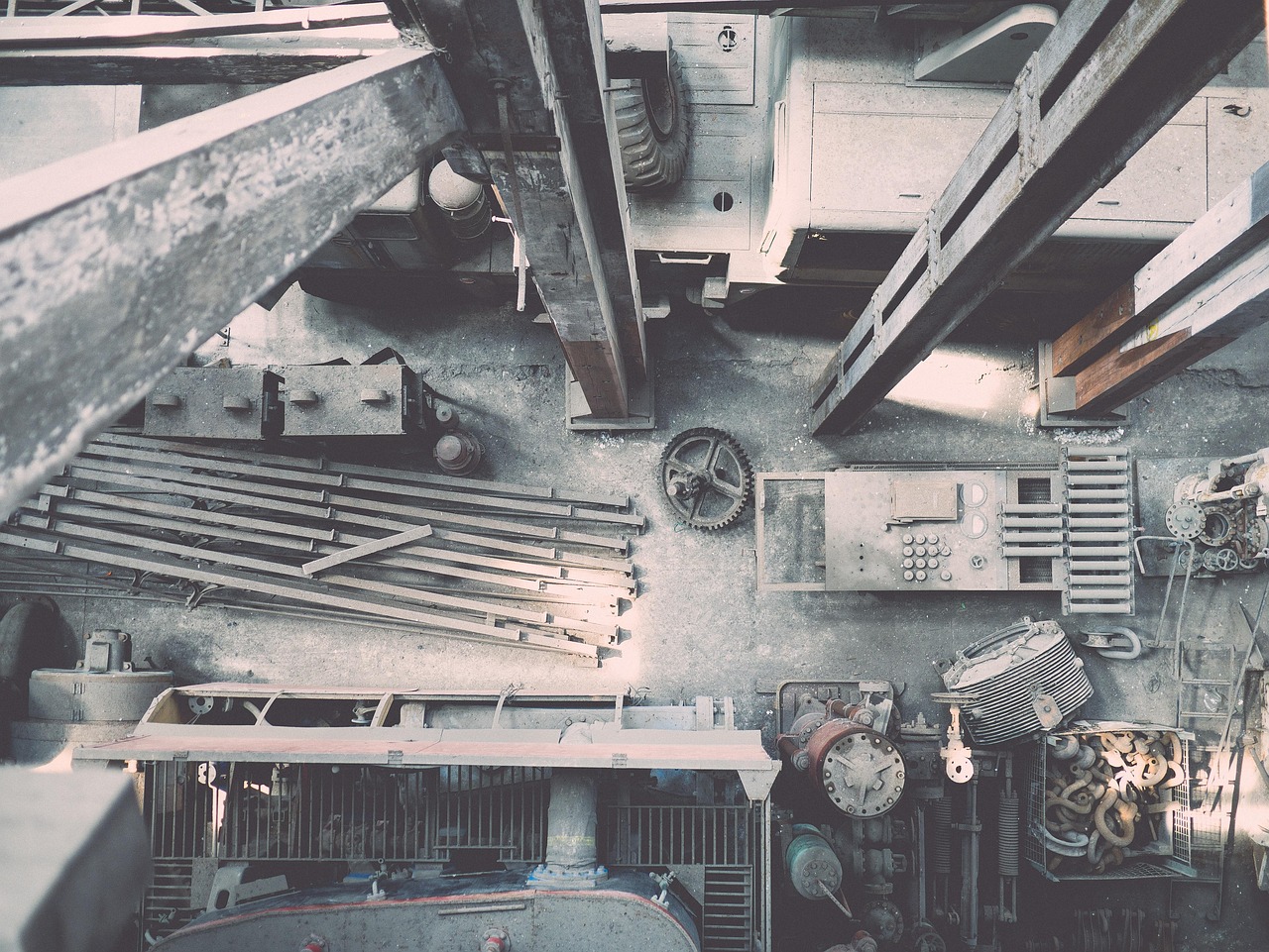 Steel frame construction project showing structural metal requiring accurate weight calculations for engineering