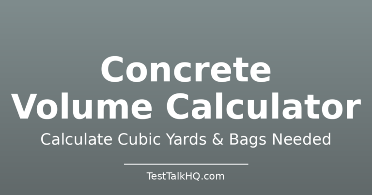 Concrete Volume Calculator