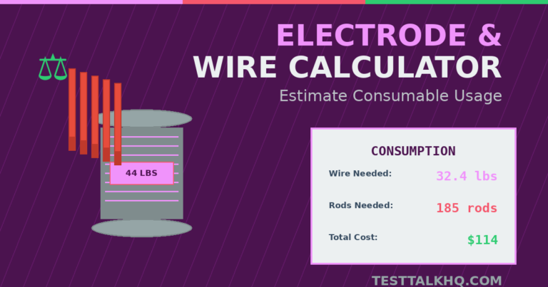 Electrode & Wire Consumption Calculator