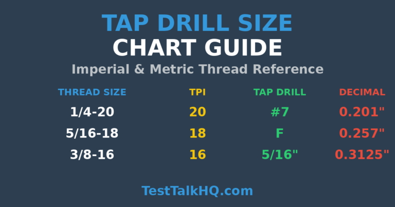 Tap Drill Size Chart: Complete Guide for Imperial & Metric Threads ...