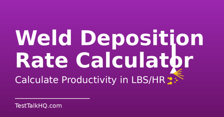 Weld Deposition Rate Calculator