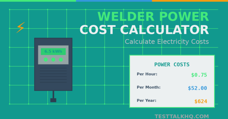 Welder Power Cost Calculator