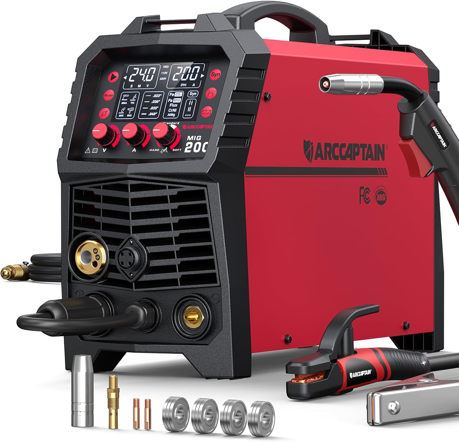 ARCCAPTAIN 200A 6-in-1 multi-process welder