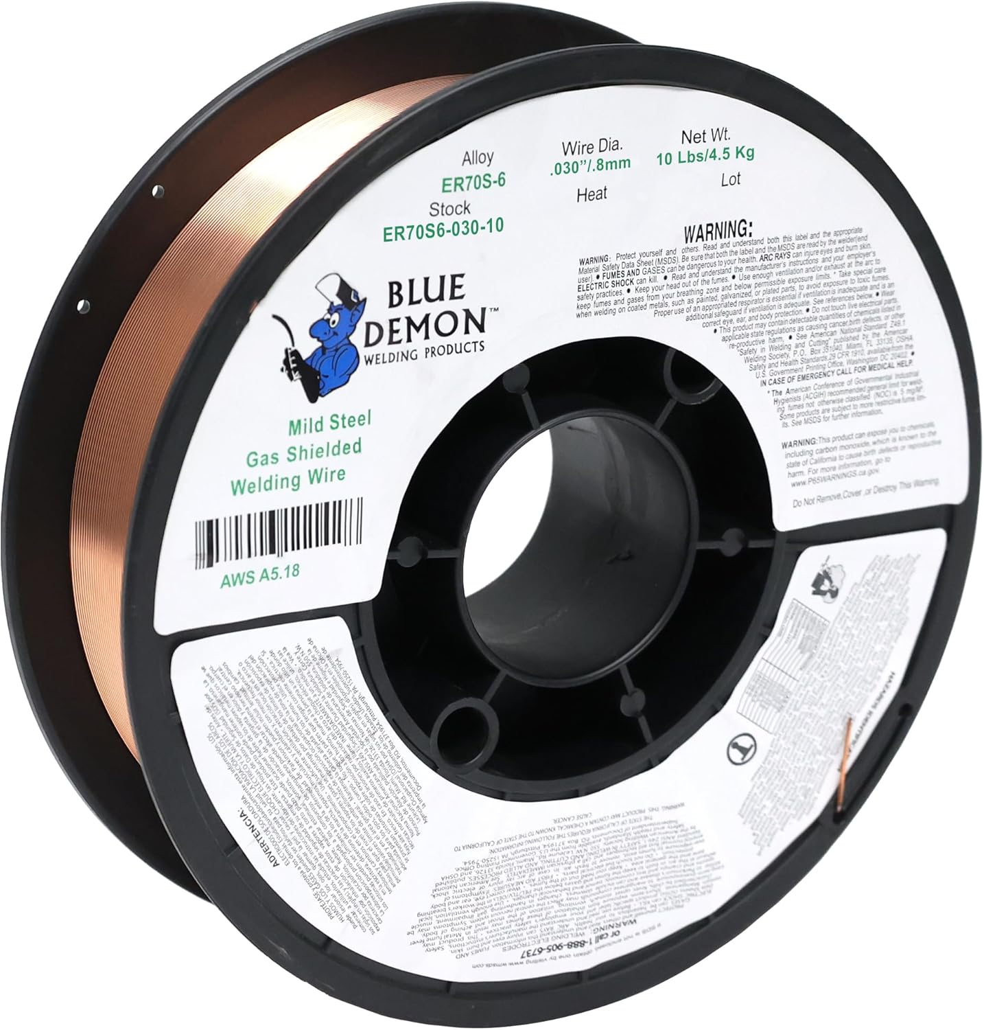 Blue Demon ER70S-6 .030 MIG wire 10 lb