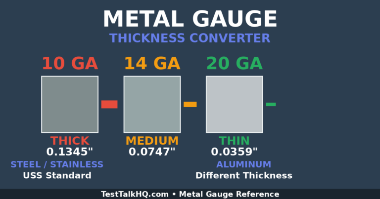 Metal Gauge to Thickness Converter