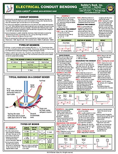 Electrical conduit bending quick-card reference