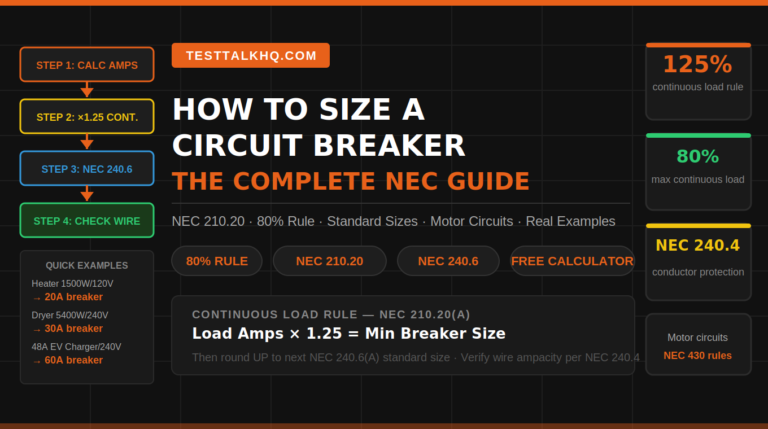 How to Size a Circuit Breaker