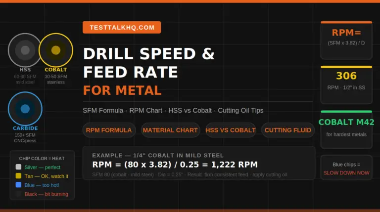 Drill Speed and Feed Rate for Metal: The Complete Guide