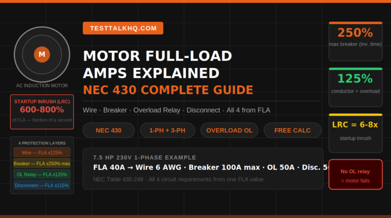 How to Size Every Motor Circuit with NEC 430
