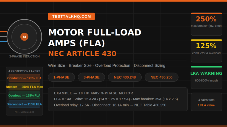 Motor Full-Load Amps (FLA) Calculator