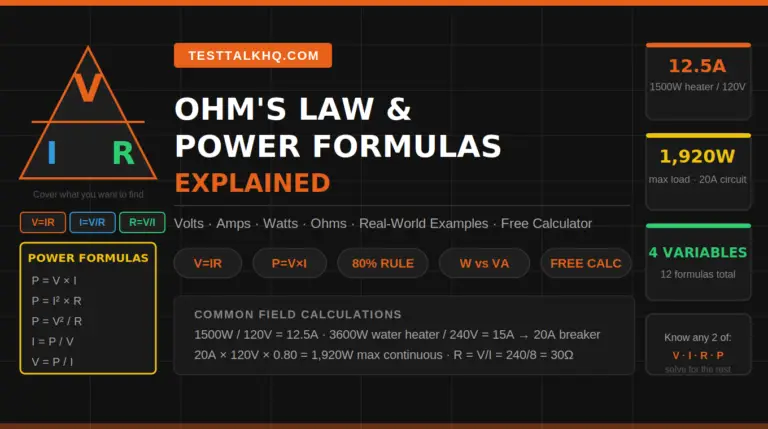 Ohm’s Law and Power Formulas Explained