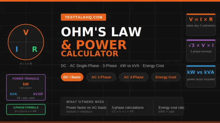Ohm’s Law & Power Calculator