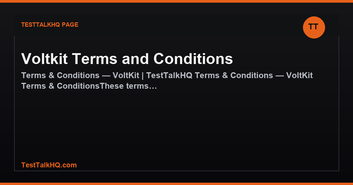 Voltkit Terms and Conditions featured image