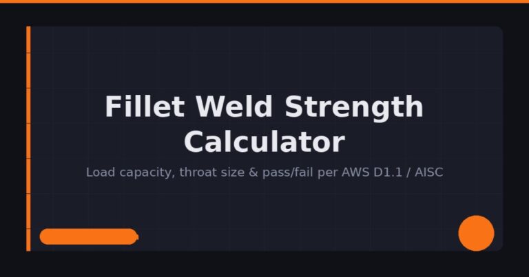 Fillet Weld Strength Calculator