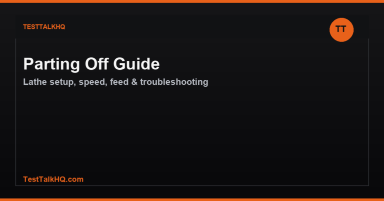 Parting Off Guide for Lathes — Setup, Speed, Feed & Troubleshooting
