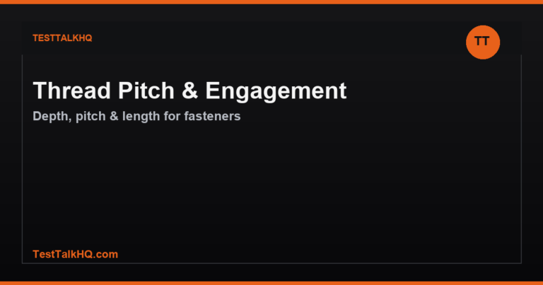 Thread Pitch & Engagement Guide — How to Calculate Thread Depth, Pitch & Length for Any Fastener