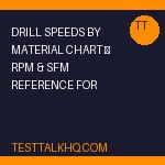Drill Speeds by Material Chart — RPM & SFM Reference for Every Material