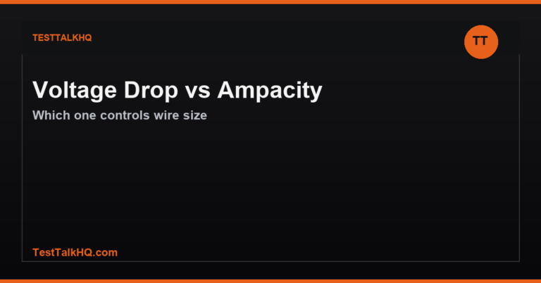Voltage Drop vs. Ampacity — What’s the Difference and Which One Controls Wire Size