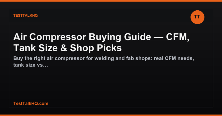 Air Compressor Buying Guide — CFM, Tank Size & Shop Picks featured image