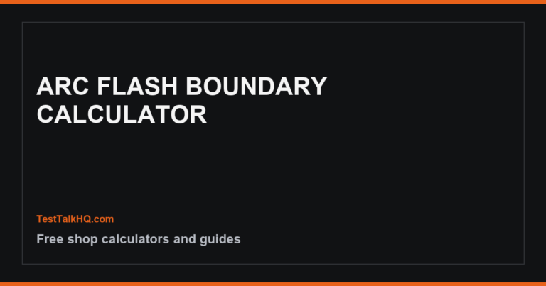 Arc Flash Boundary Calculator — Incident Energy & PPE Category