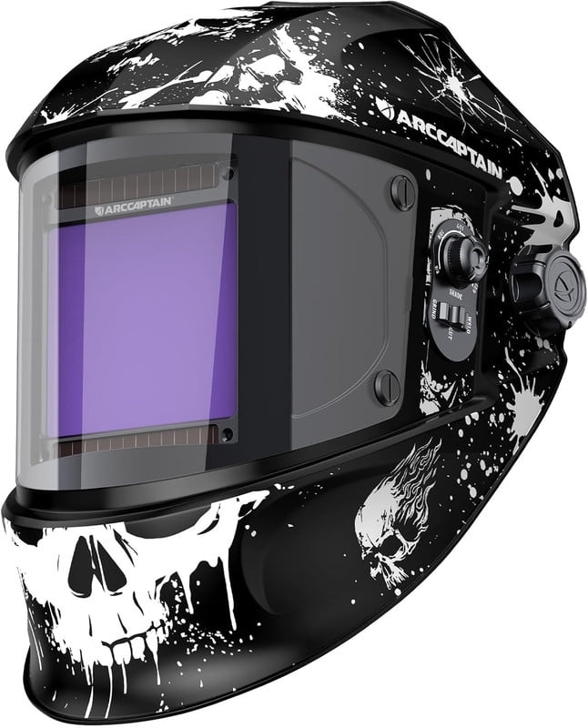 ARCCAPTAIN auto darkening welding helmet 180 panoramic 4 arc sensor