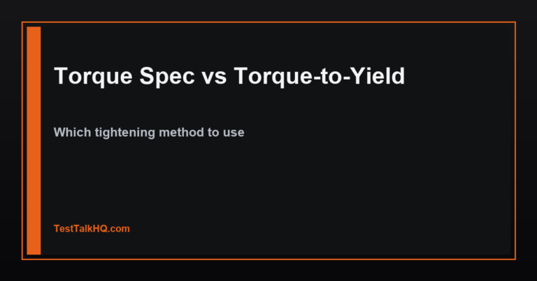 Bolt Torque Spec vs Torque-to-Yield — Which Method to Use