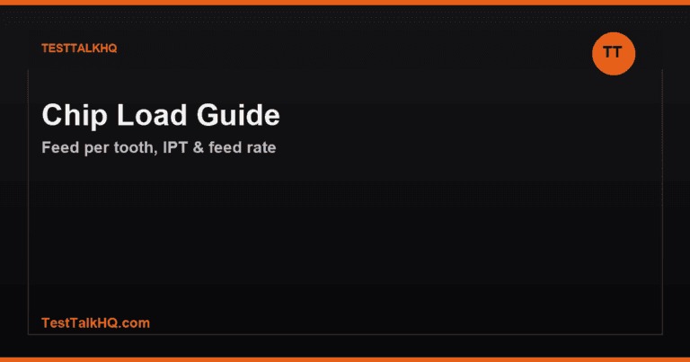 Chip Load Guide — Feed Per Tooth, IPT & Feed Rate for Milling