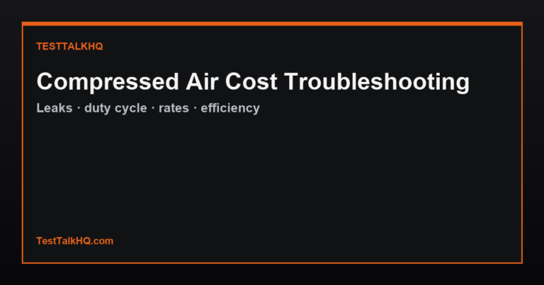 Compressed Air Cost Troubleshooting — Estimate vs Real Bill