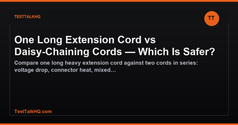 One Long Extension Cord vs Daisy-Chaining Cords — Which Is Safer? featured image