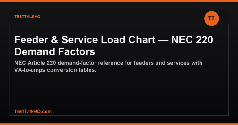 Feeder & Service Load Chart — NEC 220 Demand Factors featured image
