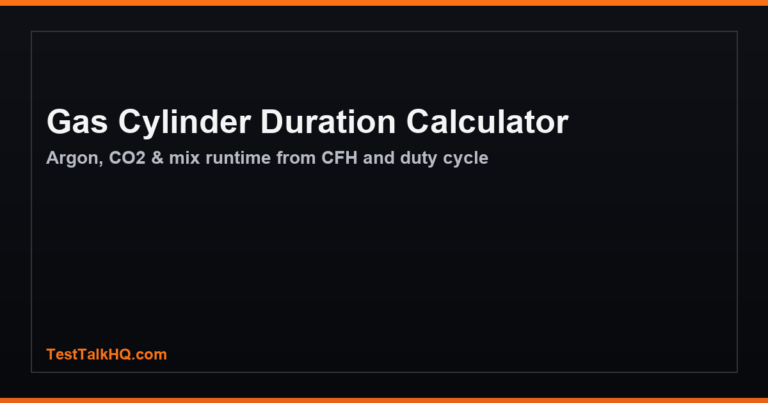 Gas Cylinder Duration Calculator