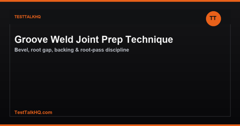 Groove Weld Joint Prep Technique — Bevel, Root Gap & Backing