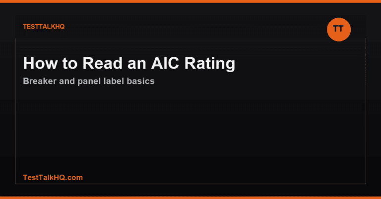 How to Read an AIC Rating on a Breaker or Panel Label