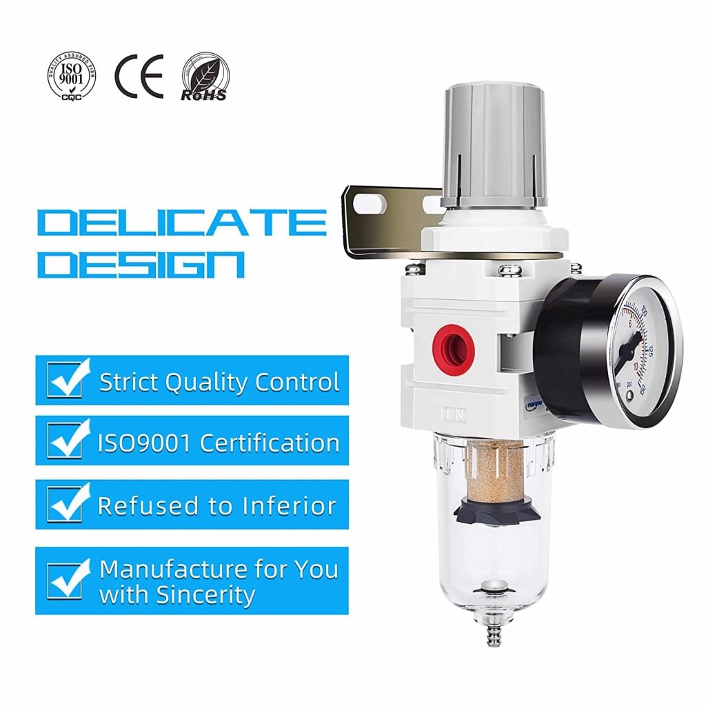 Air compressor filter regulator combination unit