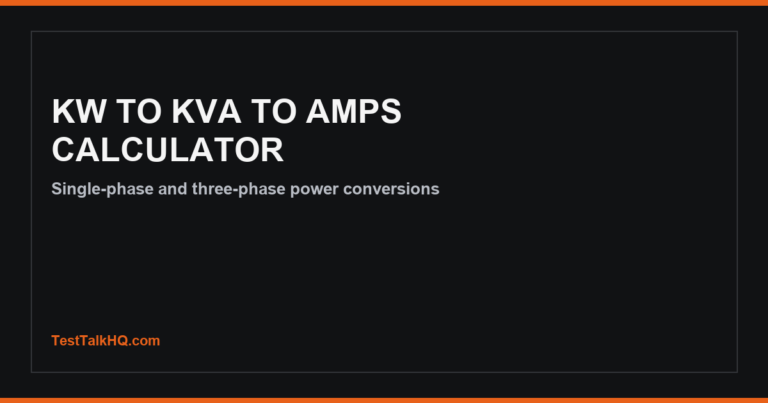 kW to kVA to Amps Calculator