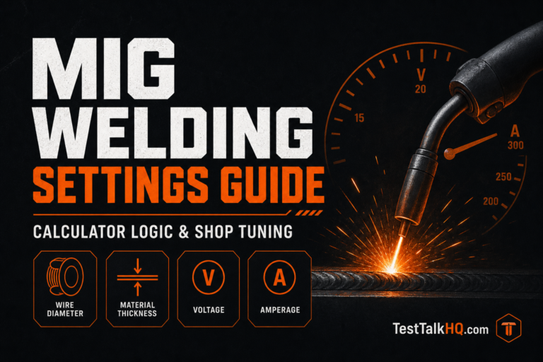 MIG Welding Settings Guide — How the Calculator Works & How to Dial In on the Job