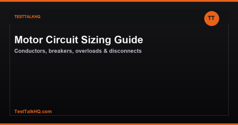 Motor Circuit Sizing Guide — Conductors, Breakers, Overloads & Disconnects per NEC 430