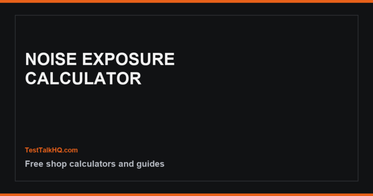 Noise Exposure Calculator — OSHA & NIOSH Dose