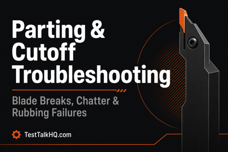 Parting & Cutoff Troubleshooting — Blade Breaks, Chatter & Rubbing