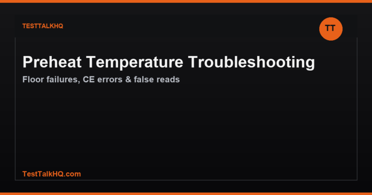 Preheat Temperature Troubleshooting — Floor Failures, CE Errors & False Reads