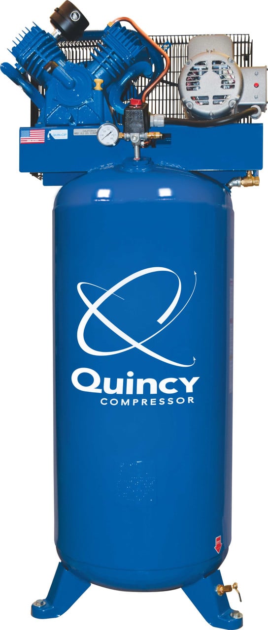 Quincy QT-54 reciprocating air compressor 5 HP 60 gallon