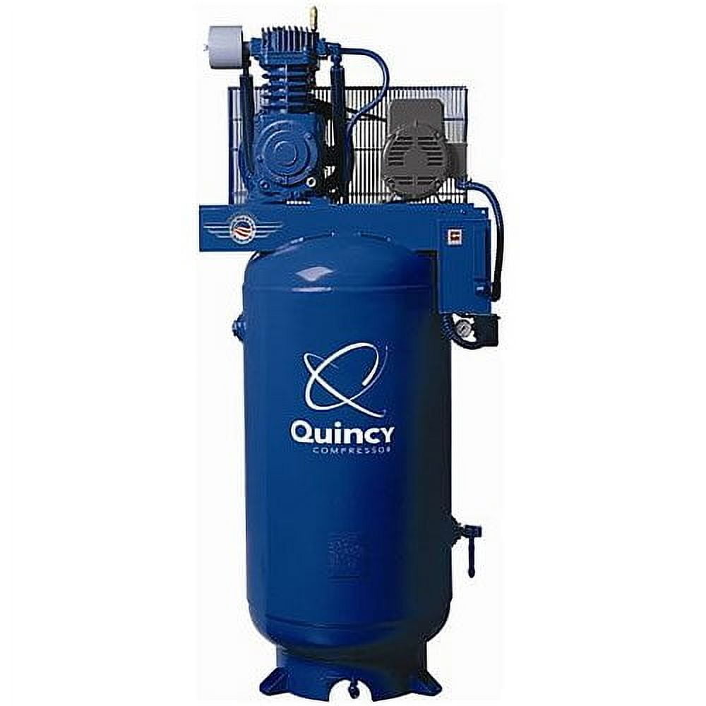 Quincy QT-7.5 reciprocating air compressor 7.5 HP 80 gallon