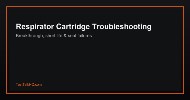 Respirator Cartridge Troubleshooting — Breakthrough, Short Life & Seal Failures